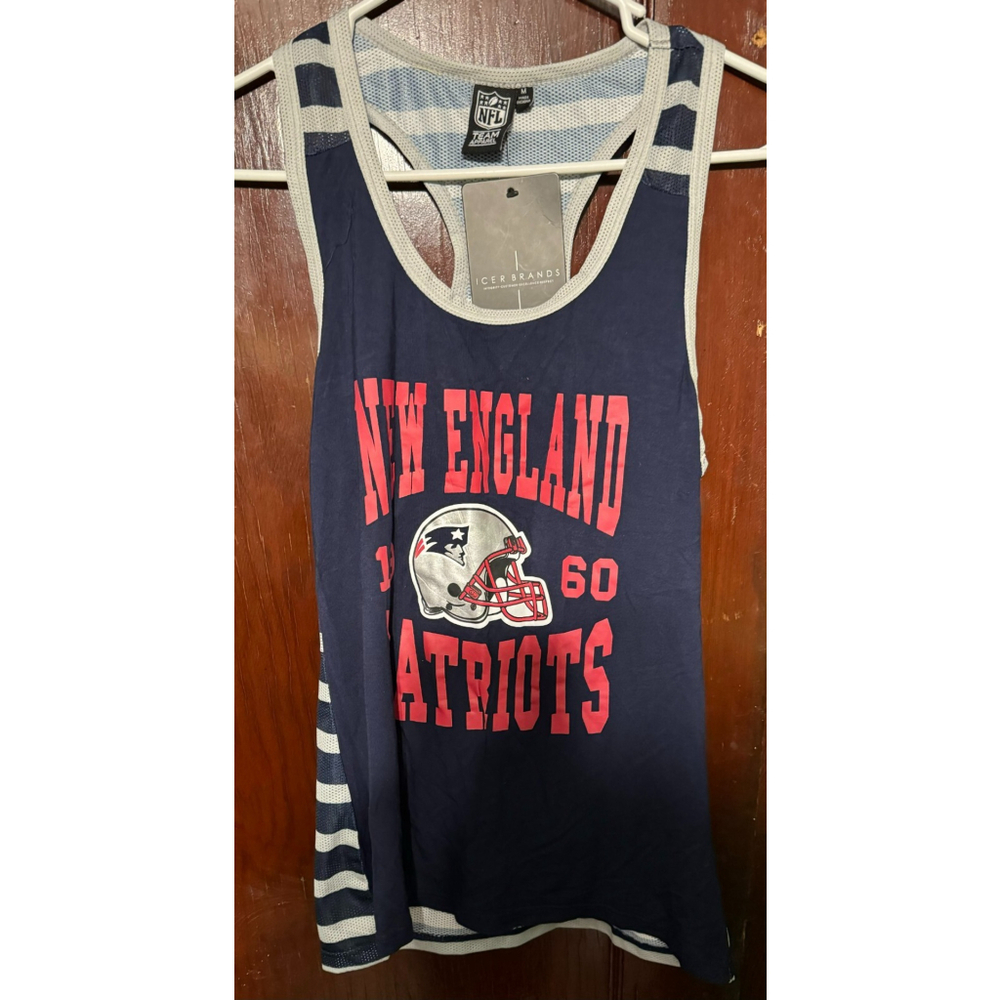 New England Patriots Womens Navy Tank Sz Med NEW WITH TAGS